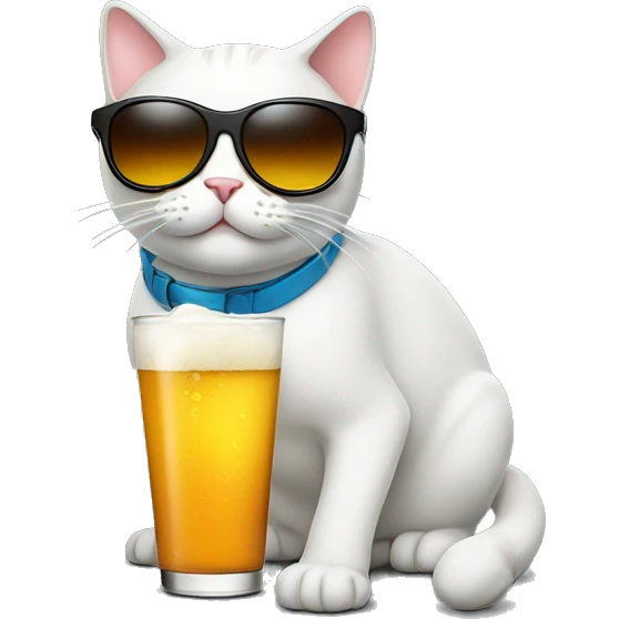 Cat with sunglasses getting turnt up emoji