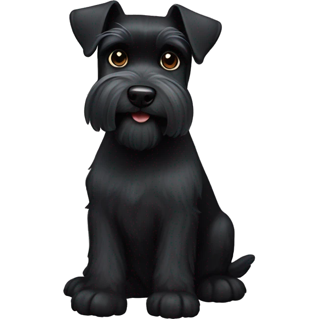 Black schnauzer  emoji