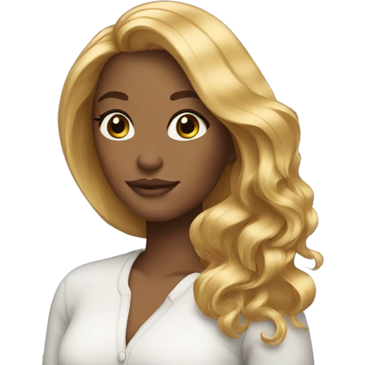 honey blonde hair emoji