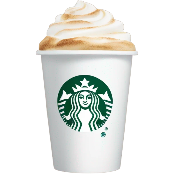 Flat white in a Starbucks cup emoji