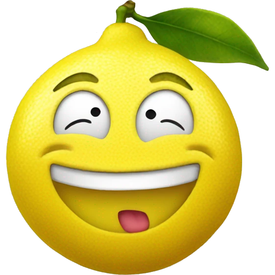 Lemon with smile  emoji