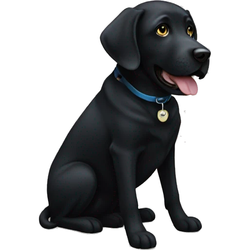 black lab emoji