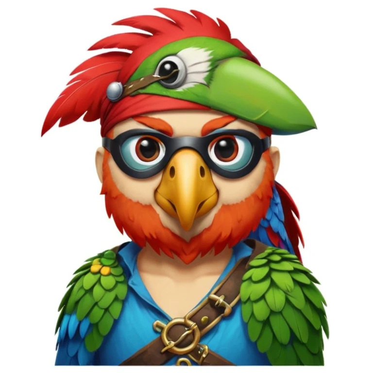 pirate and parrot emoji