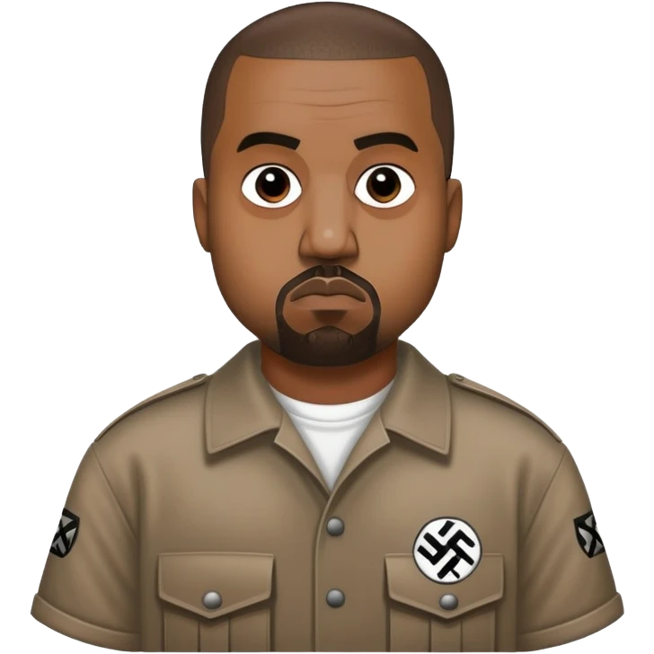 Kanye west wearing nazi shirt emoji