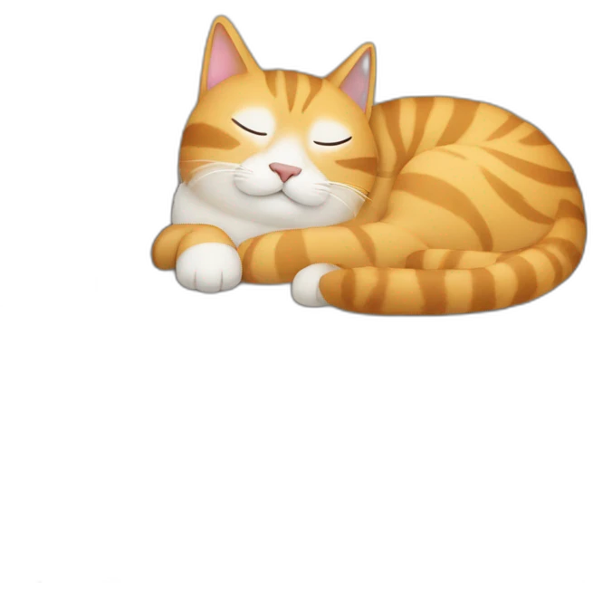cat sleeping in a chair emoji
