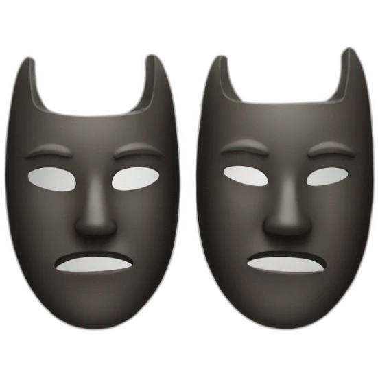 Two masks emoji