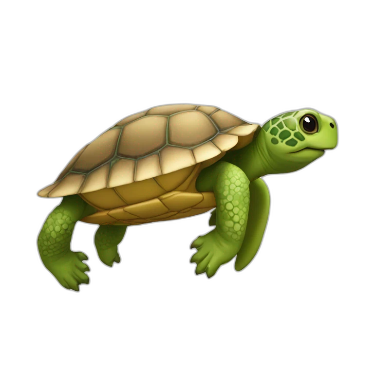 Tortue qui mange un palmier emoji