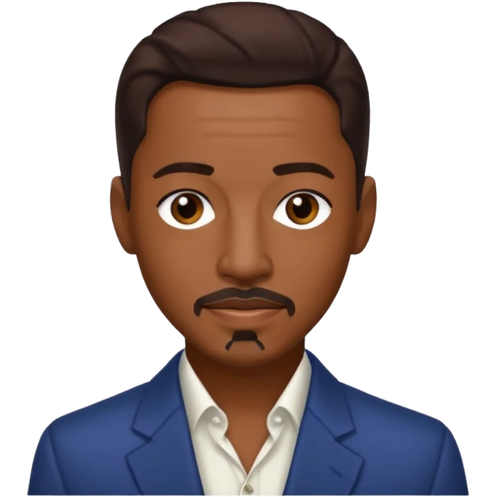 Ralph Tresvant with dark brown hair emoji