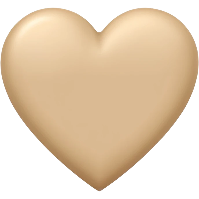 Beige heart emoji