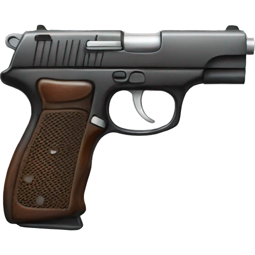 realistic handgun emoji