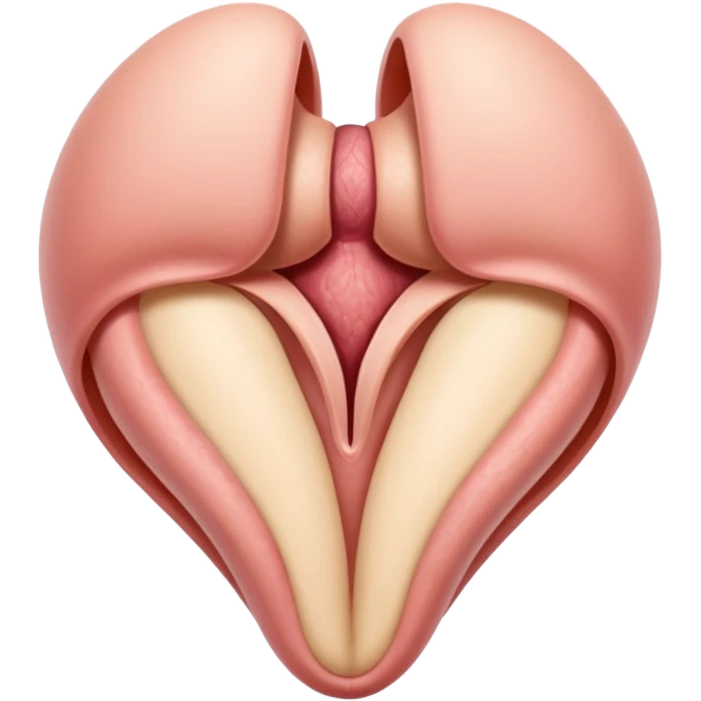 An anatomically correct vagina emoji