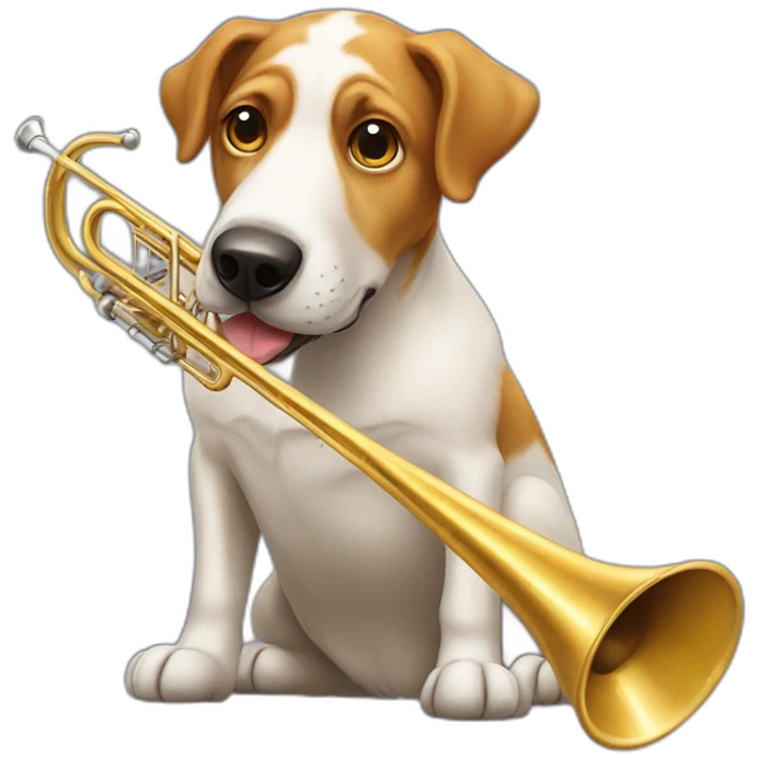 Trombone dog emoji