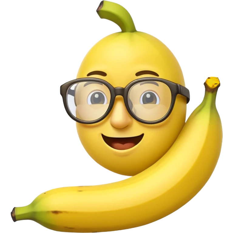 DO a banana with glasses emoji