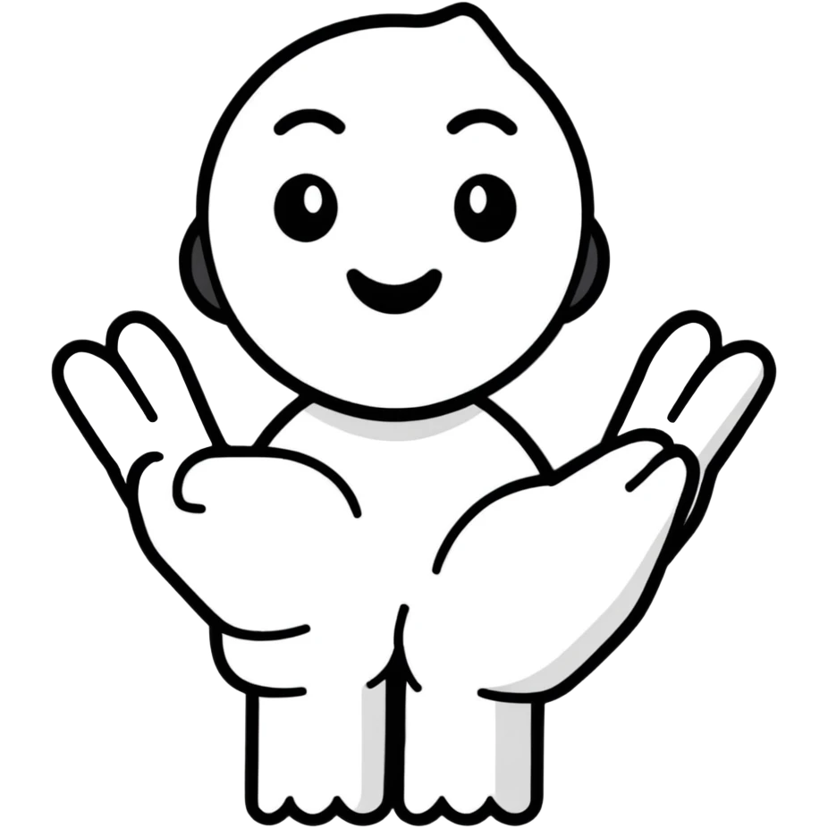 Emoji with hands to its side emoji