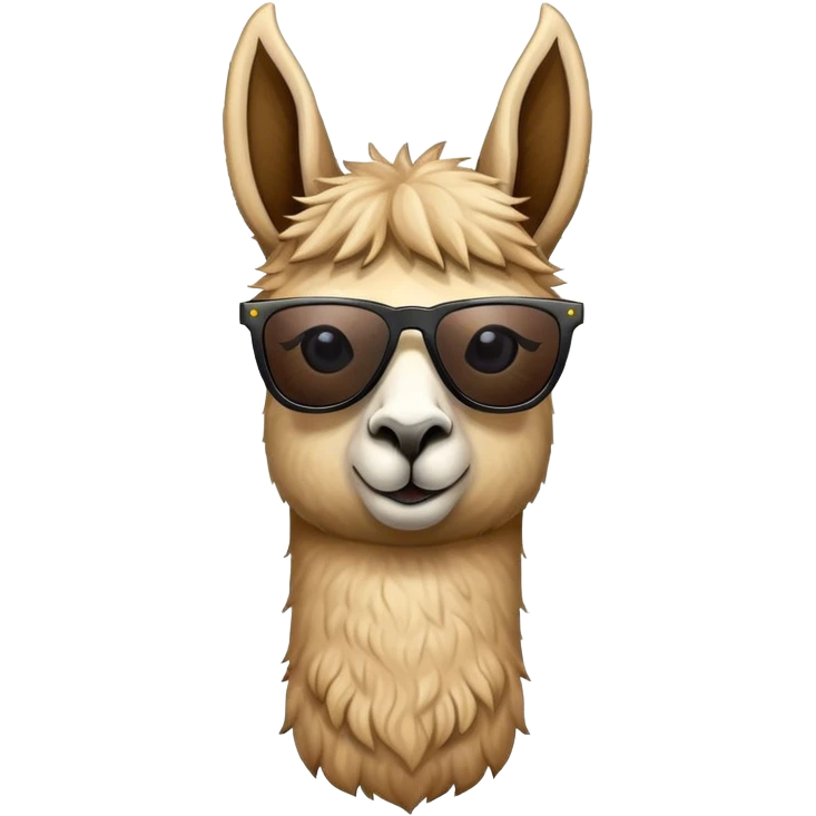 Llama with sunglasses emoji