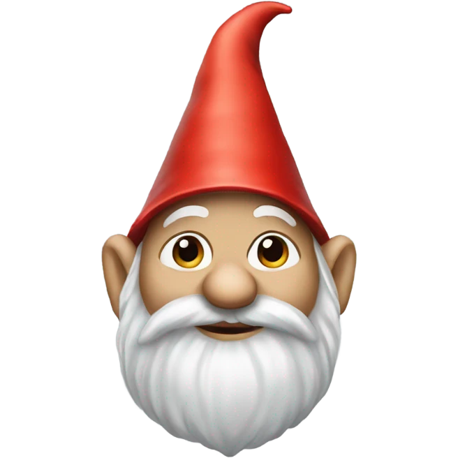 gnome with only nose showing emoji