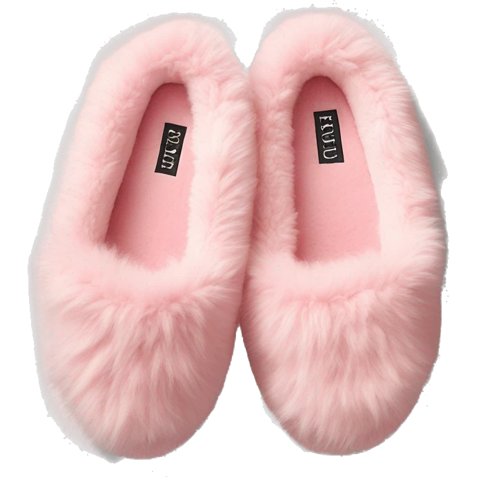 Light pink Victoria’s Secret fuzzy slippers emoji