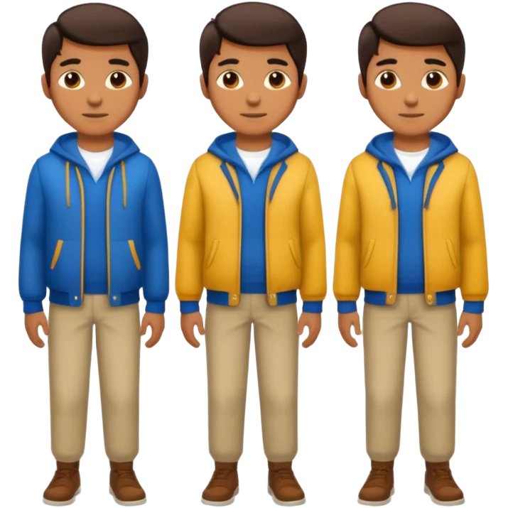 man with Camera, different outfits. emoji