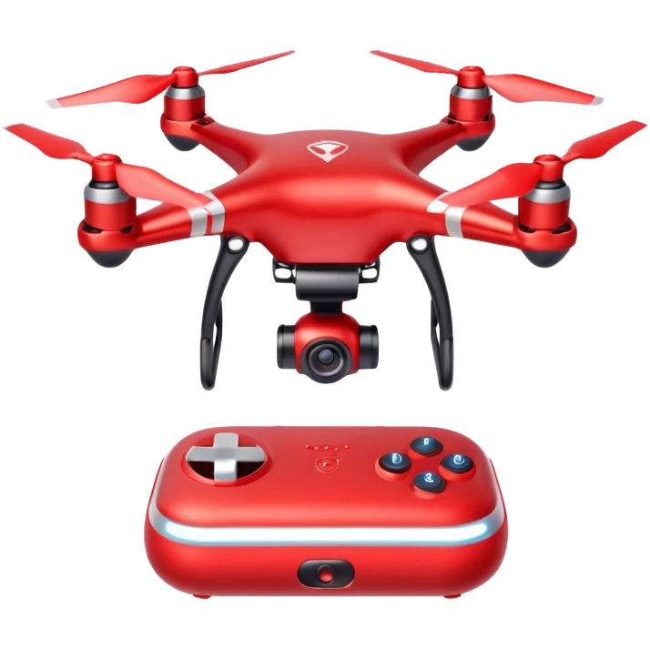 Red Drone – parcel grip + LED light emoji