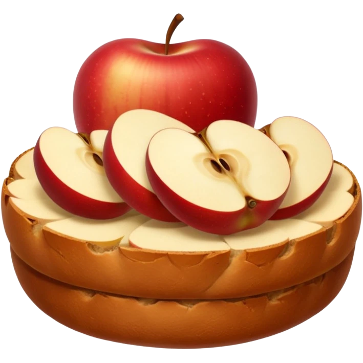 bread with apple slices inside  emoji