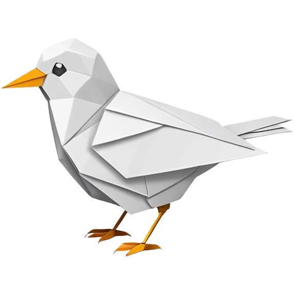 Bird origami minimalist  emoji