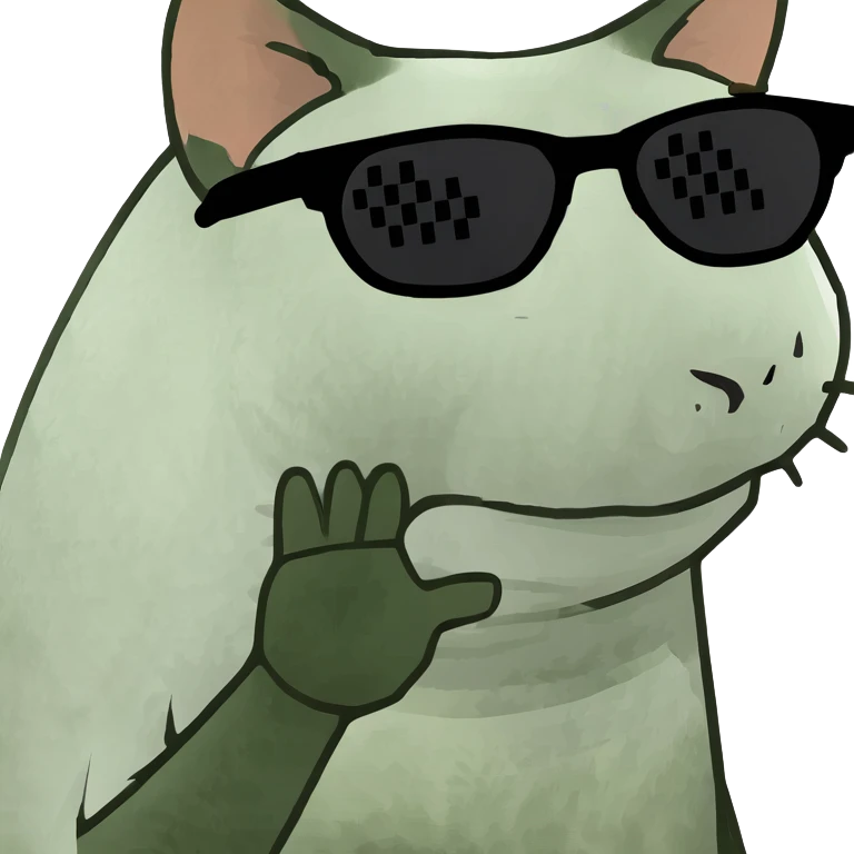 Cat with sunglasses emoji