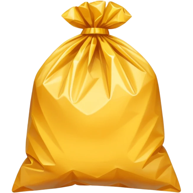 a use and throw plastic polythene bag in a simple vector style emoji
