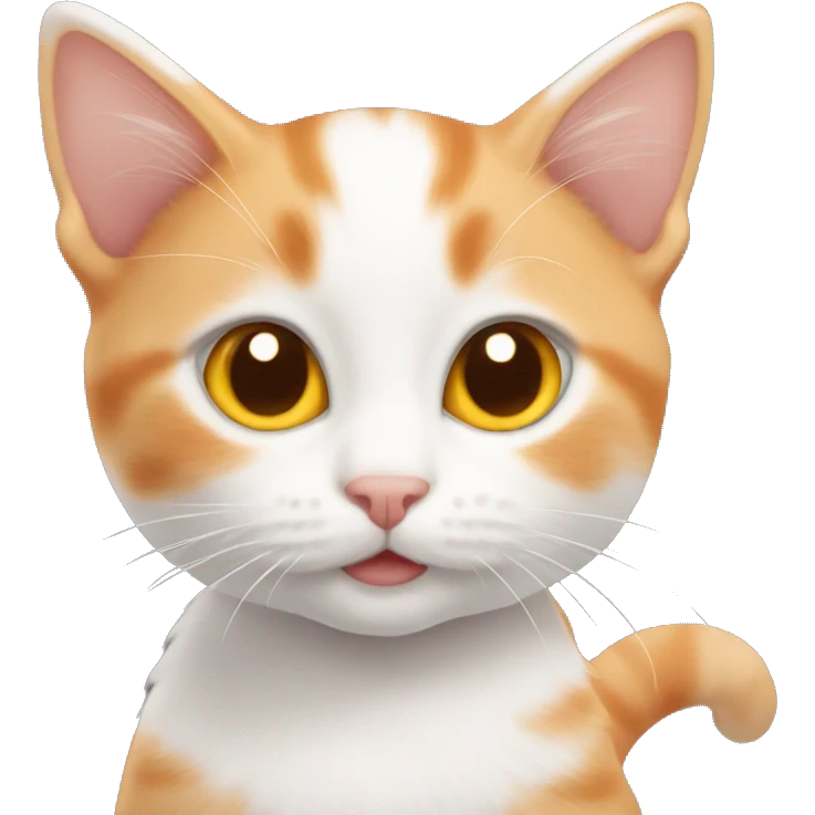 Orange and white kitten emoji