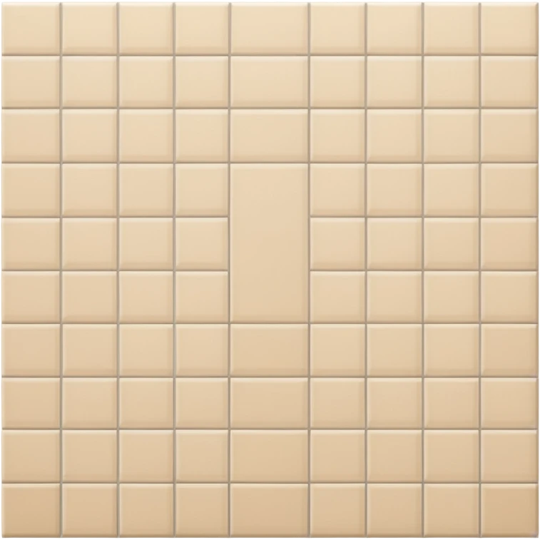 Beige Tiled wall with white grout emoji