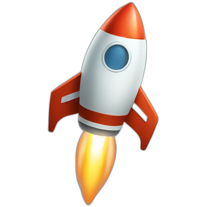 cartoon rocket ship emoji