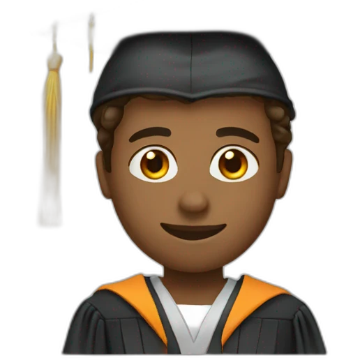 students graduate emoji