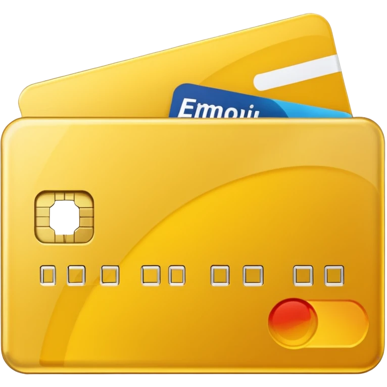 Debit card in yellow colour emoji emoji