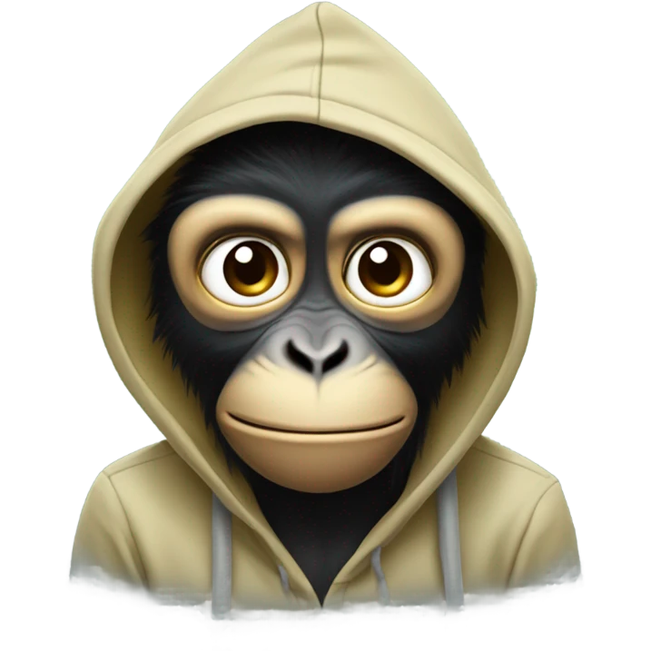 Spider monkey with hoodie emoji