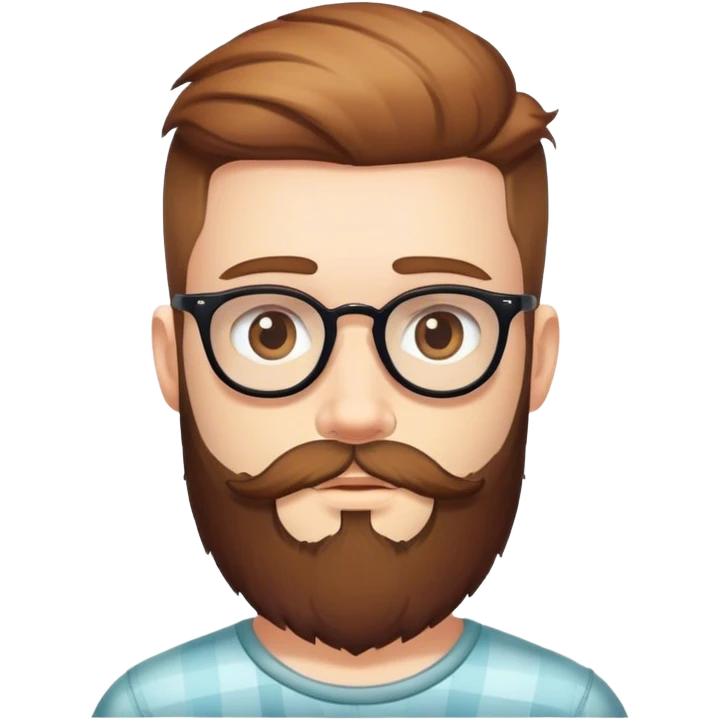 Hipster boy beard emoji