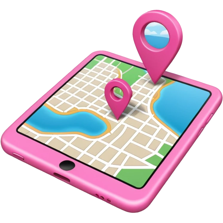 pink gps map emoji