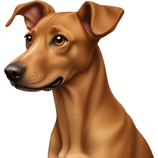 half labrador half podenco brown dog emoji