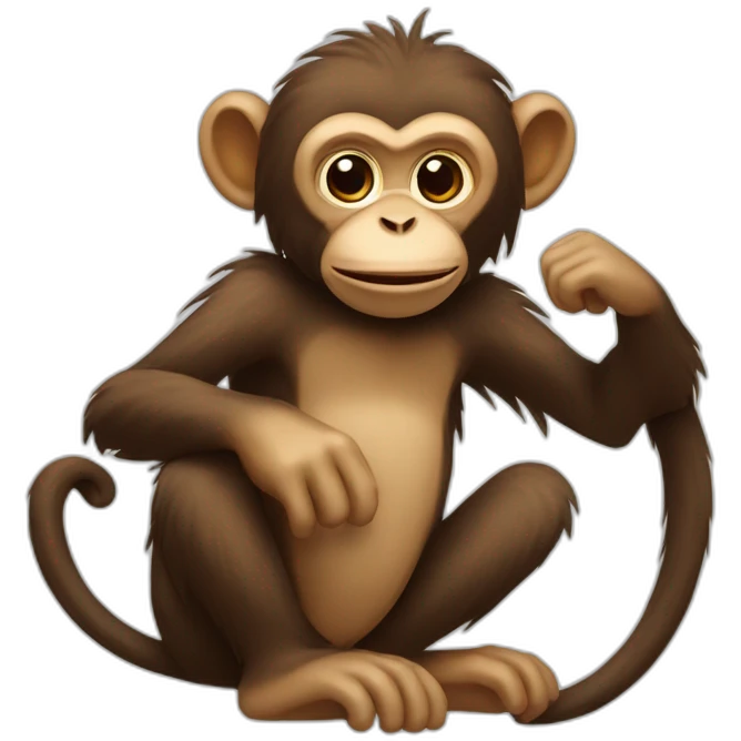 monkey with croisillons emoji