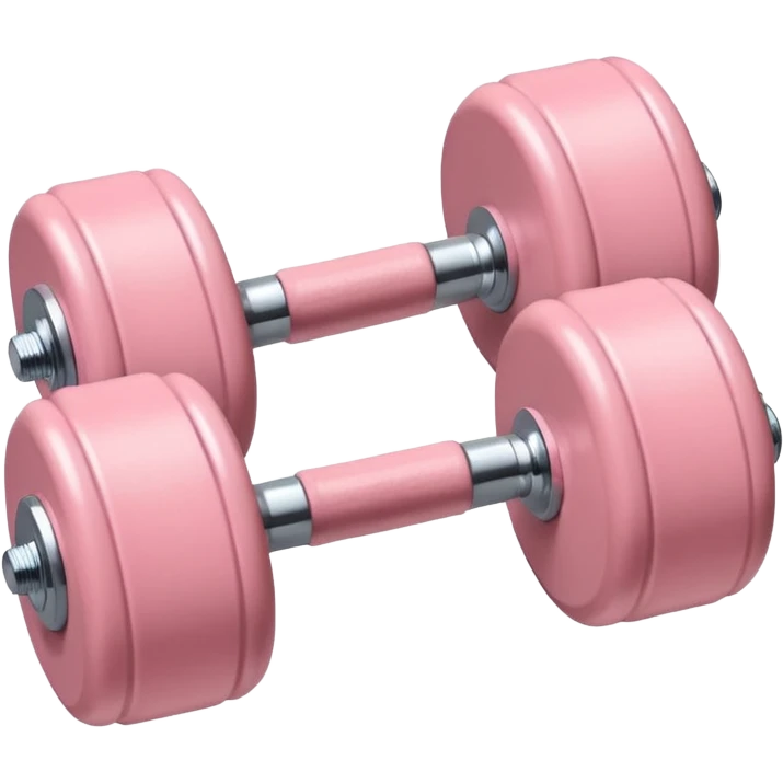 Two pale pink dumbells  emoji