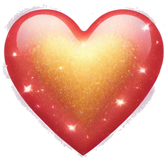 Heart with large sparkles emoji