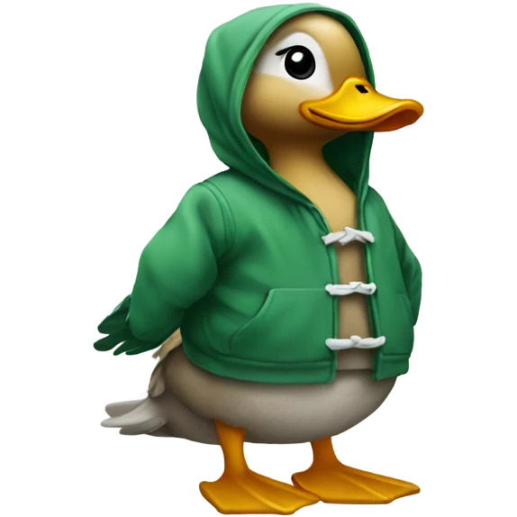 Duck wear hoodi emoji