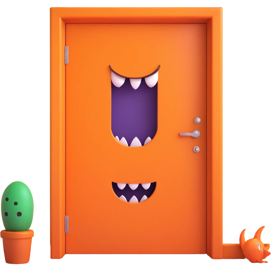 The door to my monster room emoji