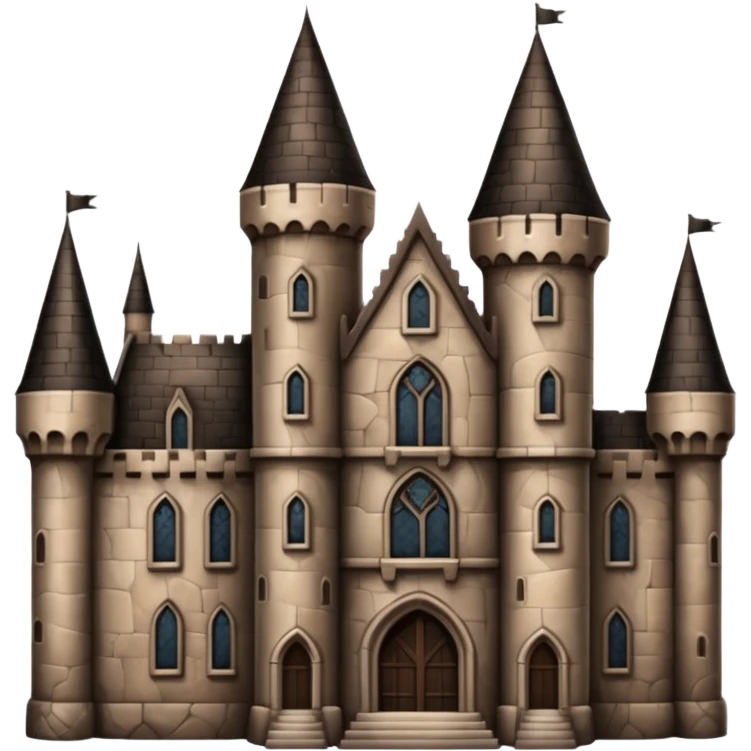 Brown dark acedamia castle emoji