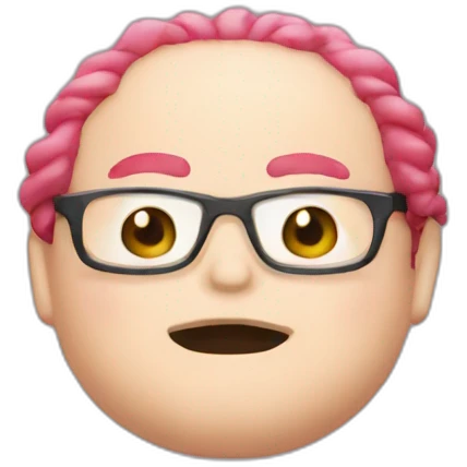 red-spectacles-fat-men-japanese-pinkhair emoji