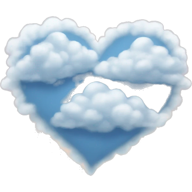Clouds in the heart emoji