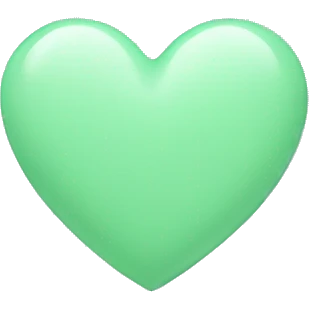 Pastel green heart emoji