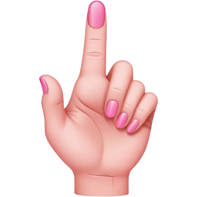 pink middle finger emoji