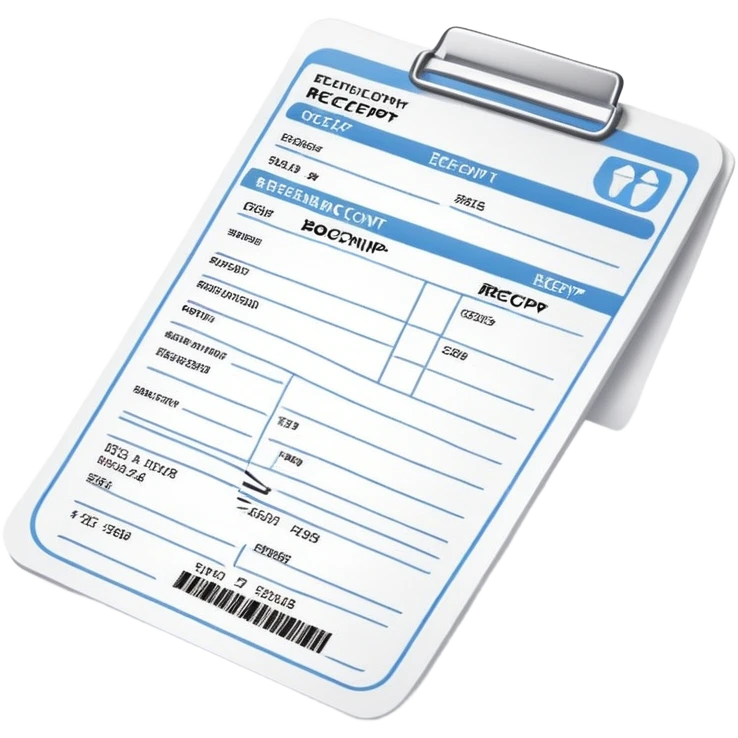 booking slip, reservation receipt, document with confirmed booking details emoji