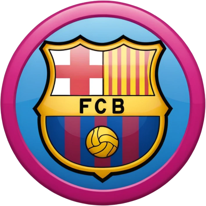 FC Barcelona logo emoji