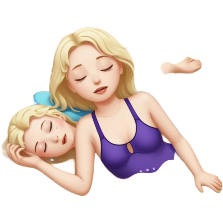 person dead with close eyes  in beach  emoji