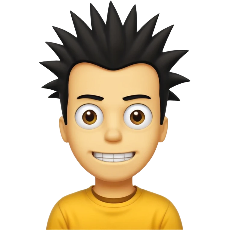 bart Simpson with yello shirt emoji